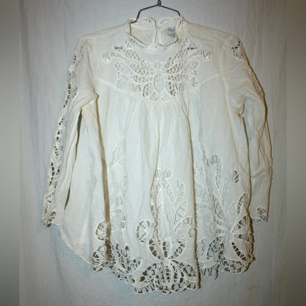 Harlyn Elegant White Lace Women's Top 🌵Small